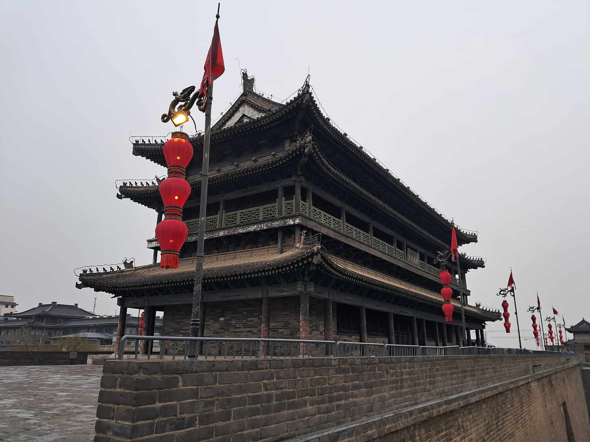 On top of Xi'an's Ming city wall