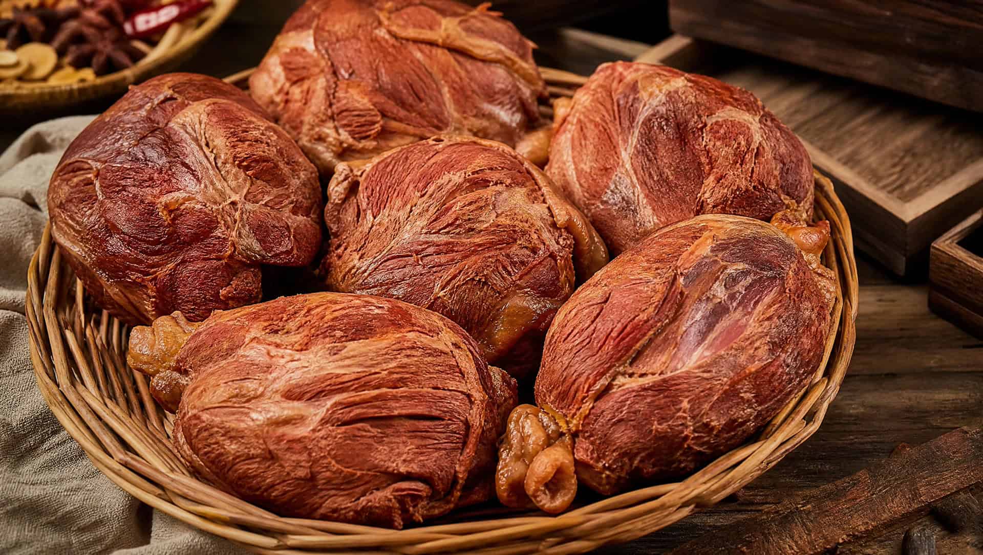 Cured beef and lamb (la niurou) — Xi'an's pressed spiced air-dried meats, sliced to order