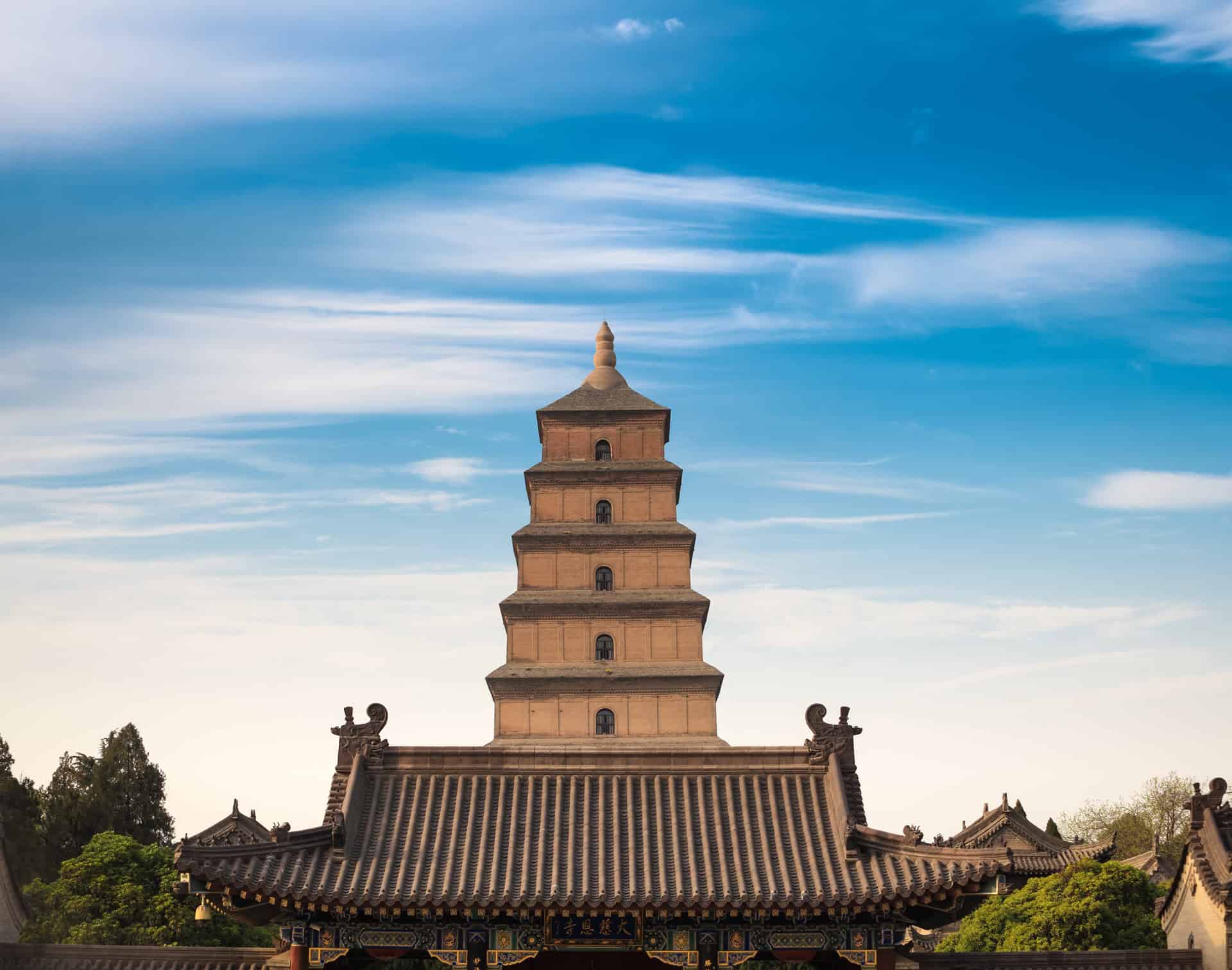 Big Wild Goose Pagoda against the sky, Xi'an