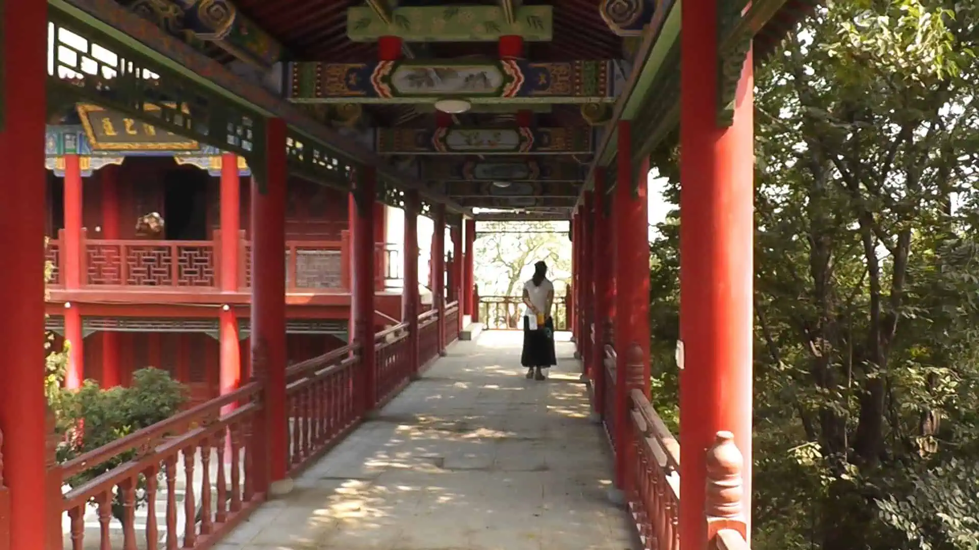 Daoist temple pavilions at Louguantai in the Qinling foothills, where Laozi is said to have taught the Dao De Jing