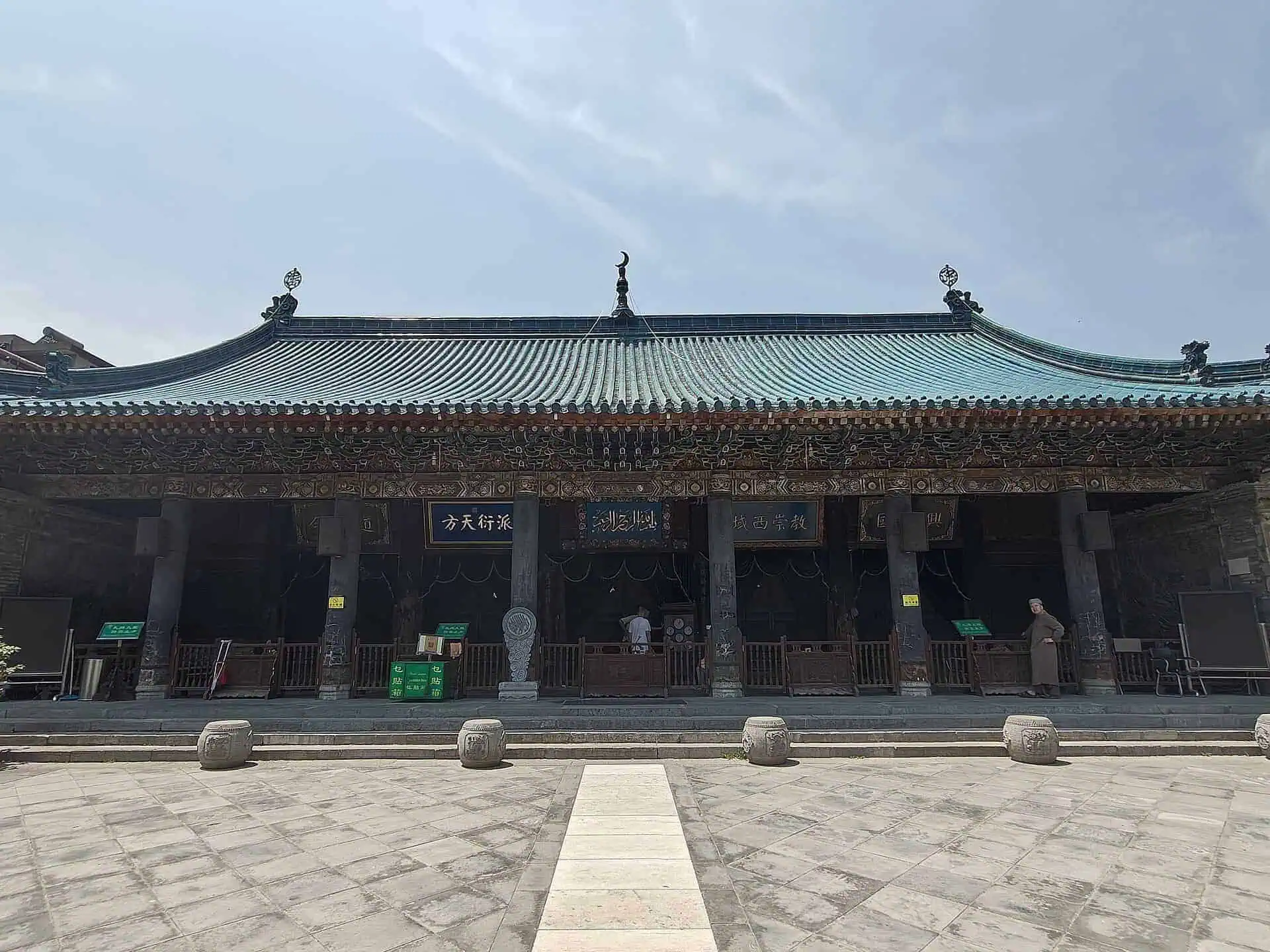 Chinese-style prayer hall of the Daxuexi Alley Mosque in Xi'an's Muslim Quarter